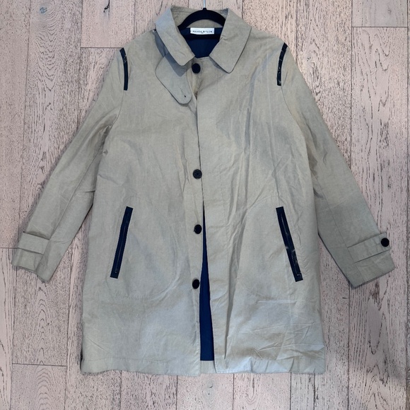 WANDA NYLON PARIS SPRING SUMMER RAINWEAR MENS DESIGNER JACKET COAT BEIGE SZ. 40 - Picture 3 of 7